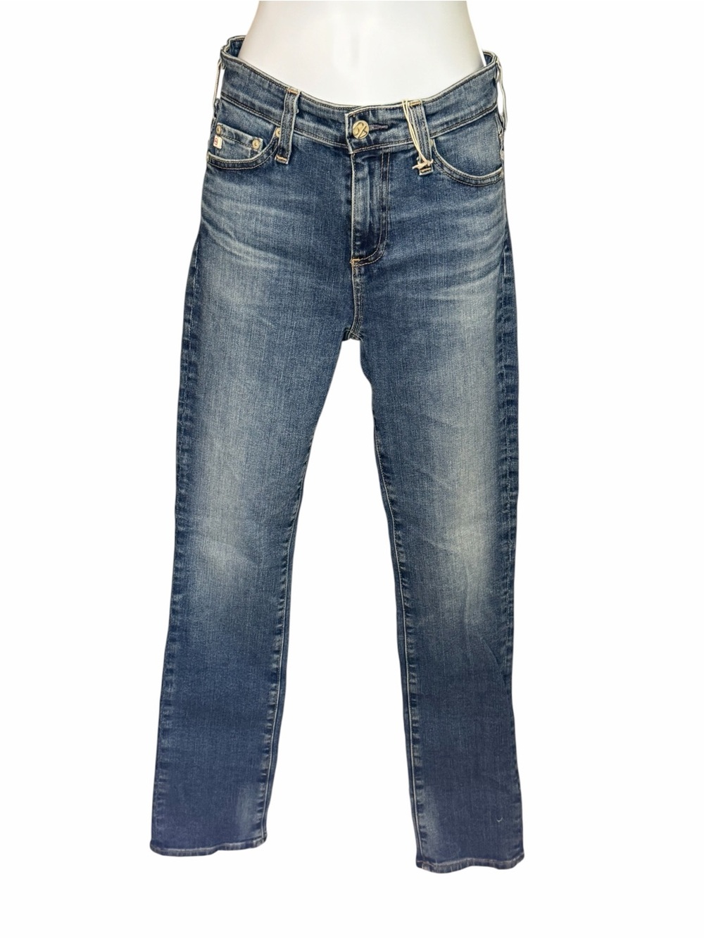 NWT AG Adriano Goldschmied Ex-Boyfriend Slim Jeans Size 24 Medium Wash Stretch
